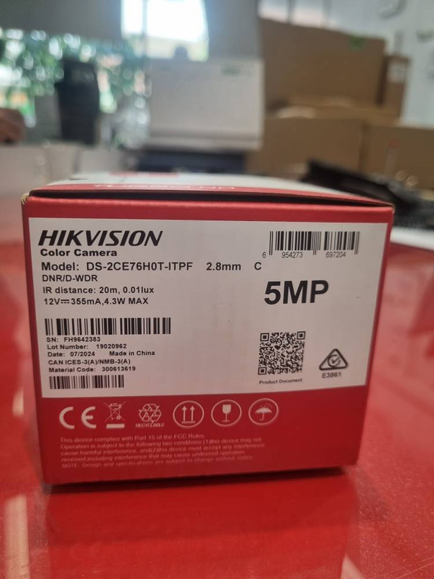 دوربین دام 5 مگاپیکسل هایک ویژن مدل DS-2CE76H0T-ITPF