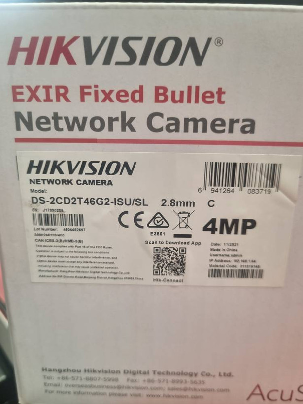 دوربین 4 مگاپیکسل کیس بزرگ هایک ویژن مدل DS-2CCD2T46G2-ISU/SL